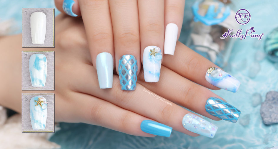 Kĩ Thuật Đính Kết Nail Sao Biển – Ngọc Trai