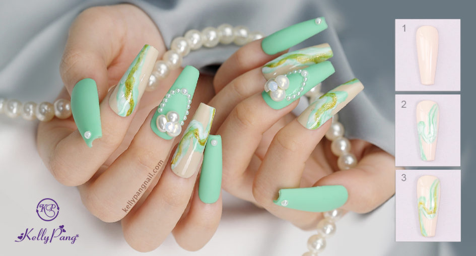 Cách Vẽ Nail Vân Loang Đơn Giản