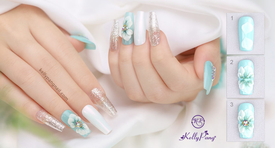 Kĩ Thuật Vẽ Nail Cánh Hoa Nổi 3D
