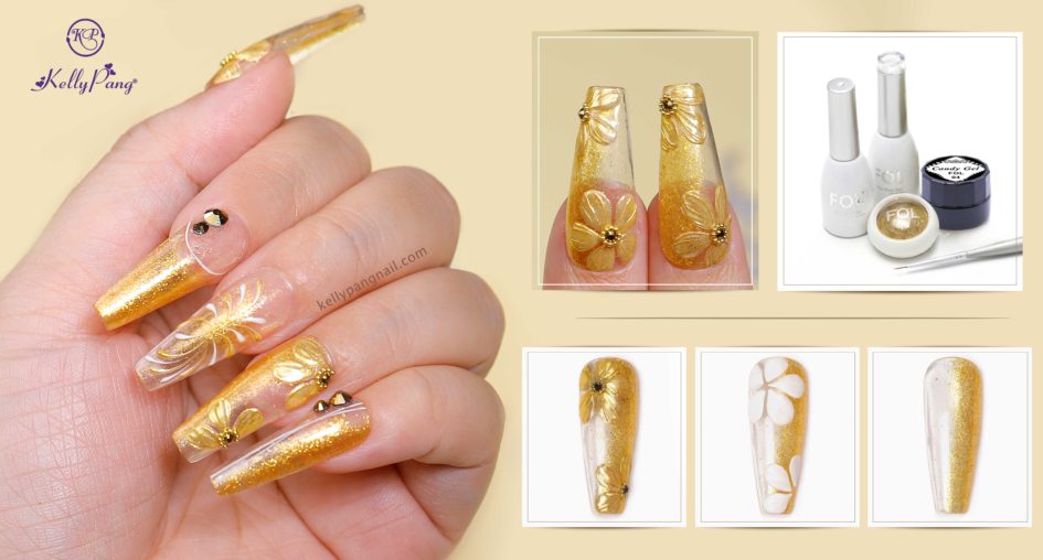Cách Vẽ Nail Mai Vàng