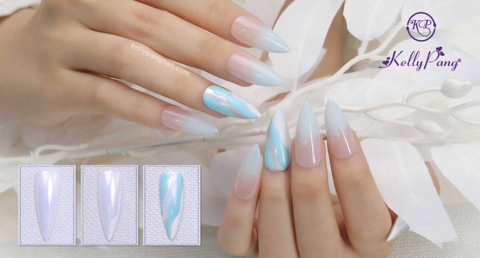 Mẫu Nail Với Kĩ Thuật Ombre Vẽ Line Đơn Giản Mẫu Nail Với Kĩ Thuật Ombre Vẽ Line Đơn Giản