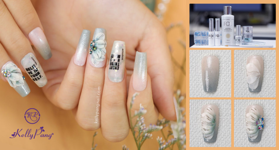Kĩ Thuật Vẽ Nail Hoa Nổi Thả Màu 3D