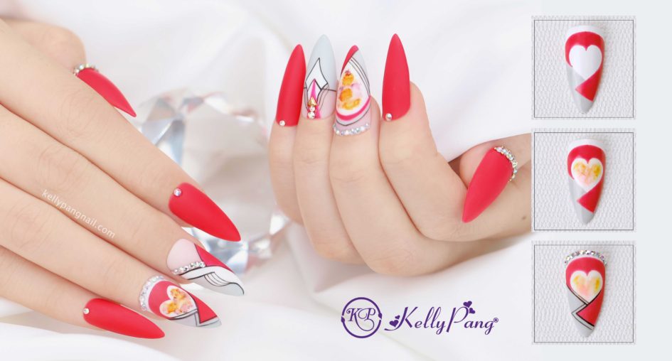 Kĩ Thuật Tạo Hình Trái Tim Bằng Màu Cồn Loang Kĩ Thuật Tạo Hình Trái Tim Bằng Màu Cồn Loang