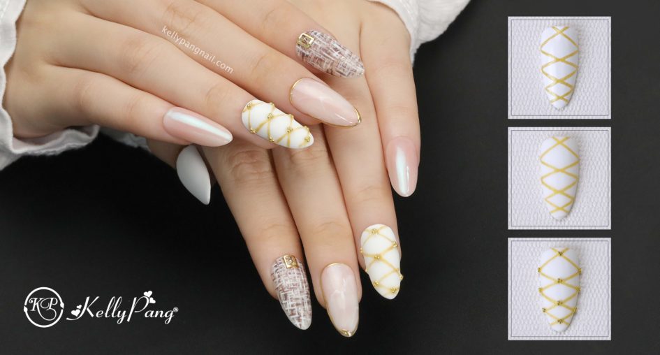 Cách Vẽ Nail Line Gold Đơn Giản