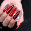 Cách Vẽ Nail Sóng Đỏ Rực Cháy