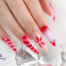 Cách Vẽ Nail Hoa Đỏ Rực Rỡ - Crimson Bloom