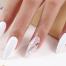 Cách Vẽ Nail Thanh Lịch tông Trắng Sữa