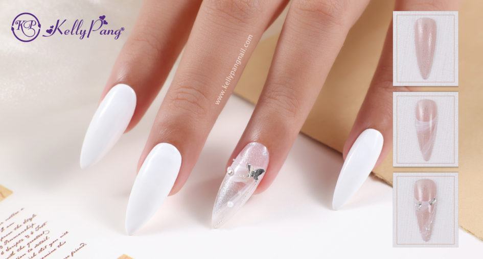 Cách Vẽ Nail Thanh Lịch tông Trắng Sữa