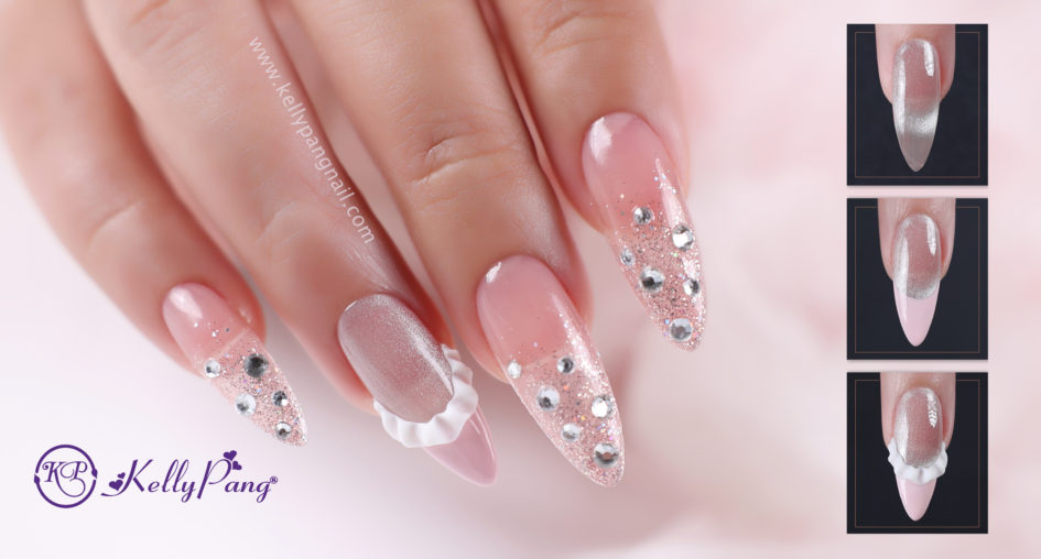 Cách Vẽ Nail Mắt Mèo kết hợp Gel Nổi 3D