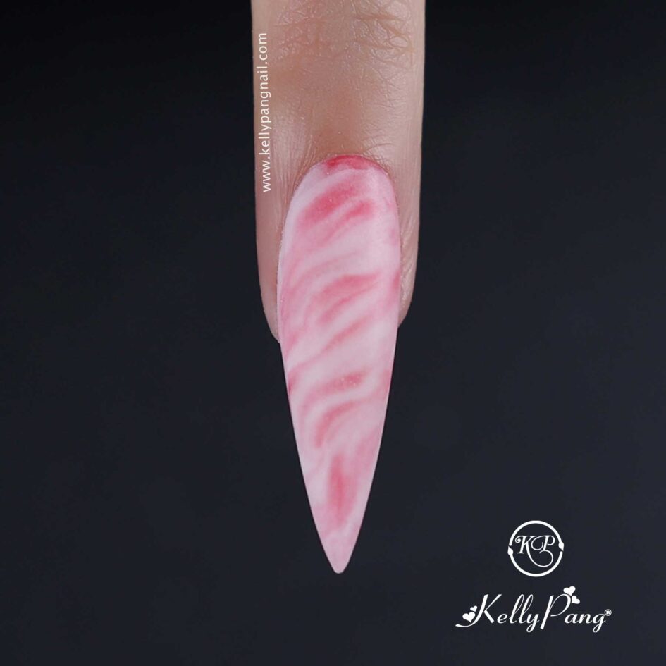 Hướng dẫn vẽ móng Hướng dẫn phối nail design marble đỏ trắng Bước 2 Hướng dẫn vẽ móng Hướng dẫn phối nail design marble đỏ trắng Bước 2